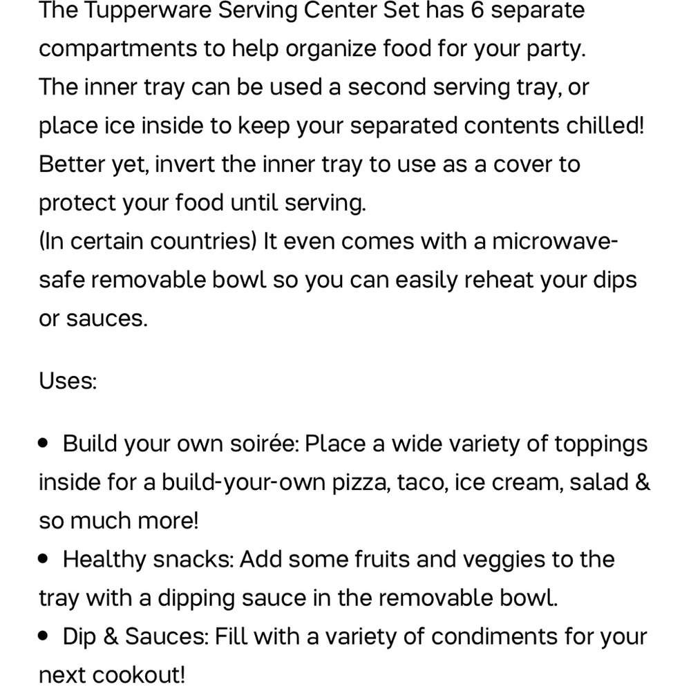 Tupperware Serving Center - image 4